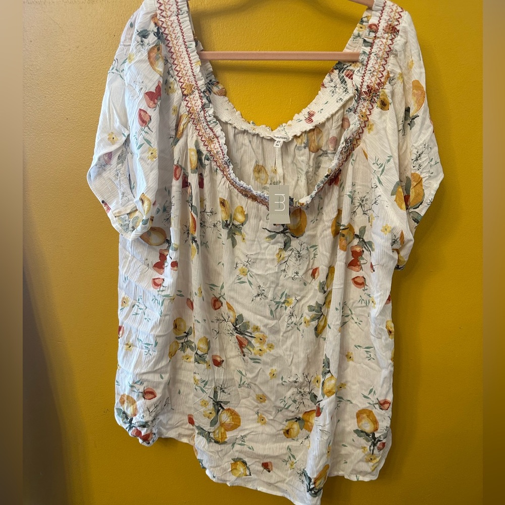White floral shirt